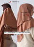 2-in-1 Instant Single Loop Hijab with Attached Cap