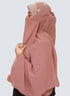Cut Dana Work Embroidered Hijab Niqab Set - Tea Pink