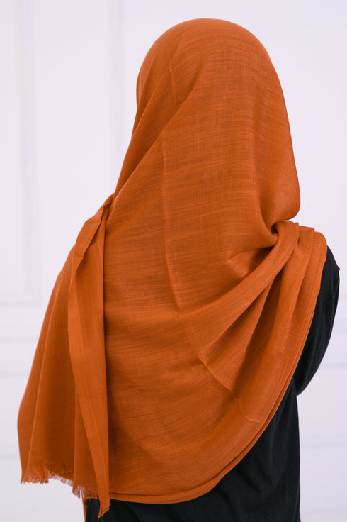 Turkish Lawn Hijab- Jumbo Size - Rust