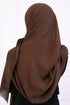 Turkish Lawn Hijab- Jumbo Size - Brown