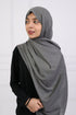 Turkish Lawn Hijab- Jumbo Size - Grey
