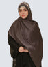 Pearl Embroidered Hijab Niqab Set - Dark Grey