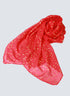Lawn Hijabs With Golden Dotted Embossed Design -Red