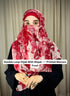 SALE OFFER --- Pack Of 3 Printed Double Loop Hijab With Attached Niqab