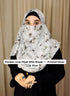 SALE OFFER --- Pack Of 3 Printed Double Loop Hijab With Attached Niqab