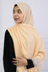 Turkish Lawn Hijab- Jumbo Size - Cream