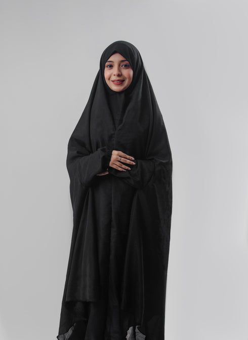 Adult Namaz Chaddar - Plain Black