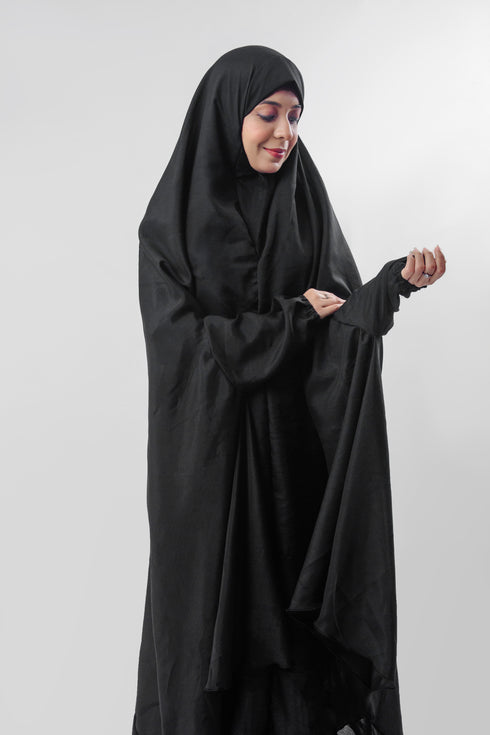 Adult Namaz Chaddar - Plain Black