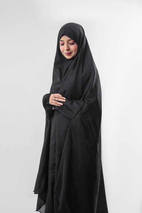 Adult Namaz Chaddar - Plain Black