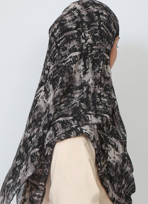 Double Loop Hijab Without Niqab--Printed Mira