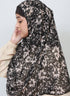 Double Loop Hijab Without Niqab--Printed Lotus