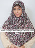 Double Loop Hijab Without Niqab--Printed Purple Coral