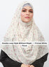 Double Loop Hijab Without Niqab--Printed White Floral