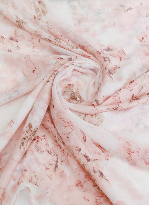 Lawn Marble Flowered Print Design - Pink