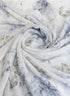 Lawn Marble Flowered Print Design - Blue