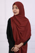 Turkish Lawn Hijab- Jumbo Size - Maroon
