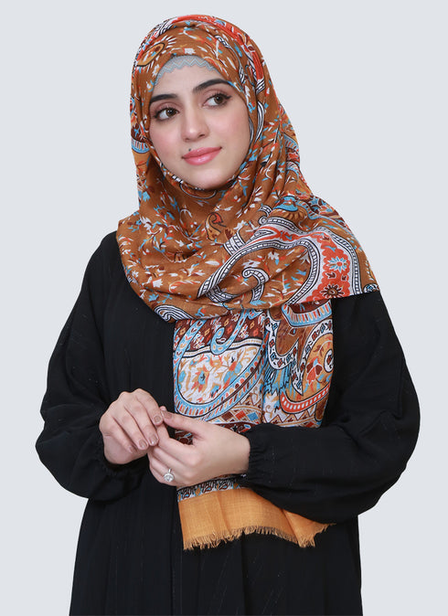 Ajrak Printed Lawn Stoller -- Design 5