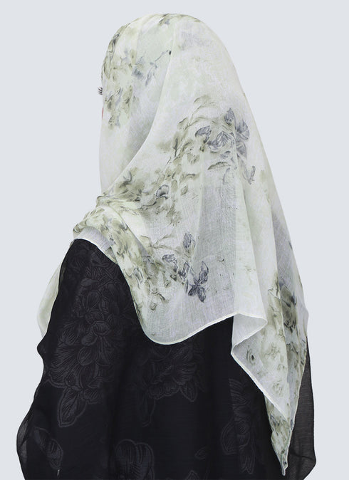 Lawn Marble Flowered Print Design - Pista