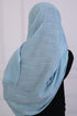 Turkish Lawn Hijab- Jumbo Size - Sky Blue