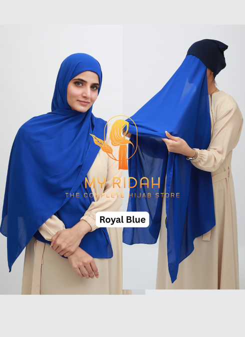 Pack Of "2" Malaysian Hijab With Built In Inlay Cap