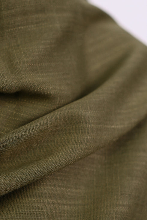 Turkish Lawn Hijab- Jumbo Size - olive green