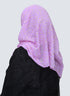 Lawn Hijabs With Golden Dotted Embossed Design -Purple