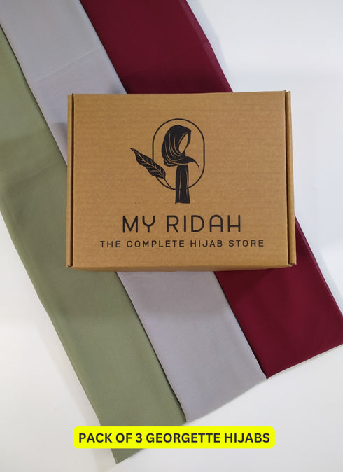 Pack Of Any 3 Georgette Hijabs