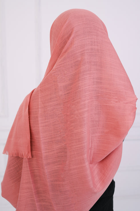 Turkish Lawn Hijab- Jumbo Size - Tea Pink