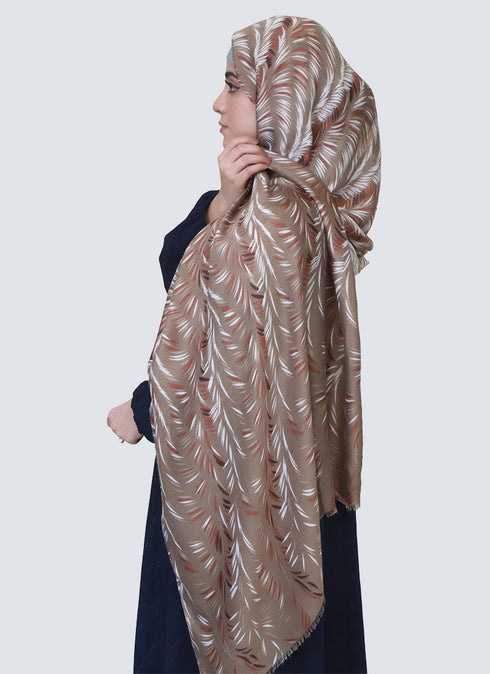 Lawn Feather Printed Design-- Fawn