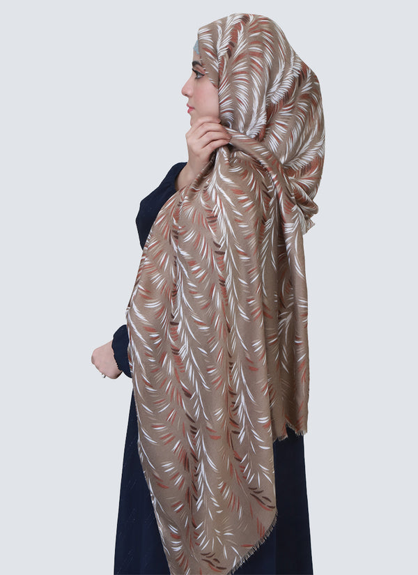 Lawn Feather Printed Design-- Fawn