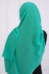 Turkish Lawn Hijab- Jumbo Size - Teal Green