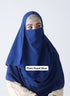 SALE OFFER --- Pack Of 3 Printed Double Loop Hijab With Attached Niqab