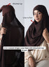 2-in-1 Instant Single Loop Hijab with Attached Cap