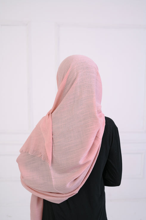 Turkish Lawn Hijab- Jumbo Size - Baby Pink