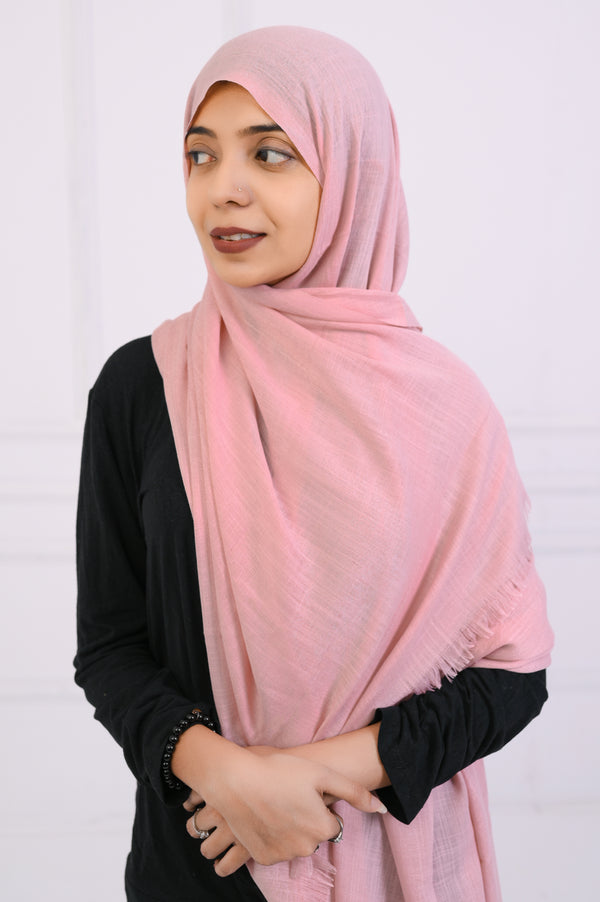 Turkish Lawn Hijab- Jumbo Size - Baby Pink