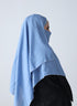 Double Loop Hijab With Pearl Niqab - Sky Blue