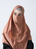 Double Loop Hijab With Attached Niqab -- Plain Skin