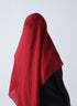 Double Loop Hijab With Pearl Niqab - Maroon