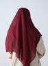 Double Loop Hijab With Attached Niqab -- Plain Maroon