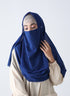 Double Loop Hijab With Pearl Niqab - Royal Blue