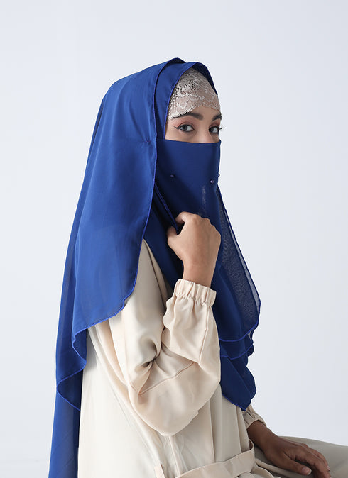 Double Loop Hijab With Pearl Niqab