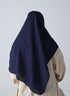 Double Loop Hijab With Pearl Niqab - Navy Blue