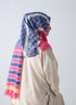 Lawn Hijabs with silver dotted embossed Prints - Blue