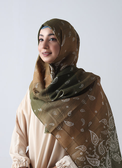 Printed Lawn Stoller Design- Brown & Green