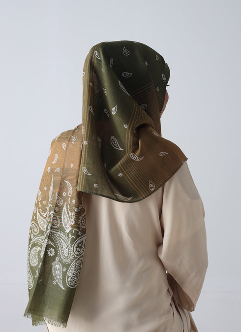 Printed Lawn Stoller Design- Brown & Green