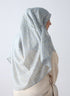 Lawn Hijabs With Golden Dotted Embossed Design-Grey