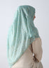 Lawn Hijabs With Golden Dotted Embossed Design-Sea Green