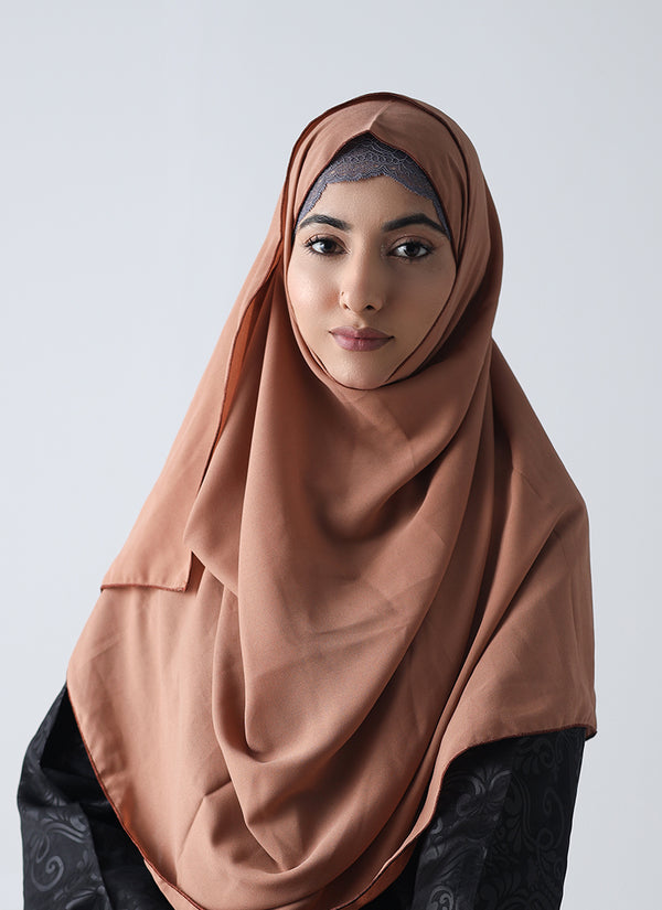 Double Loop Hijab Without Niqab -- Plain Skin
