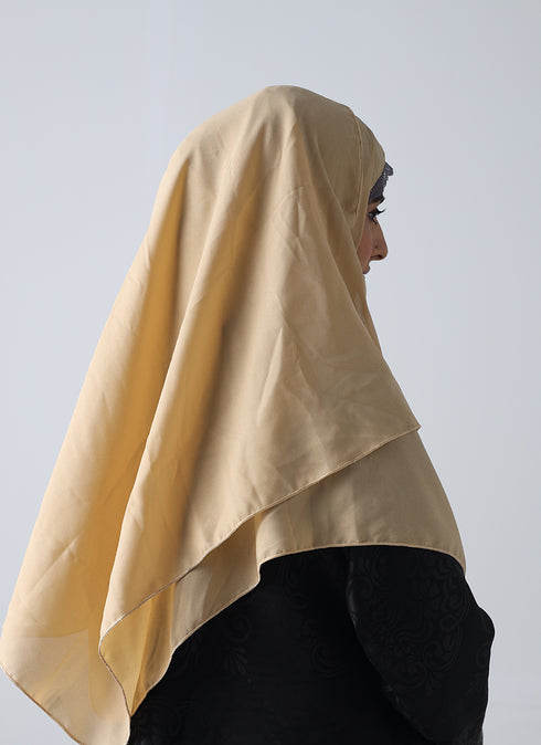 Double Loop Hijab Without Niqab -- Plain Muddy Nude