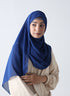 Double Loop Hijab Without Niqab -- Plain Royal Blue